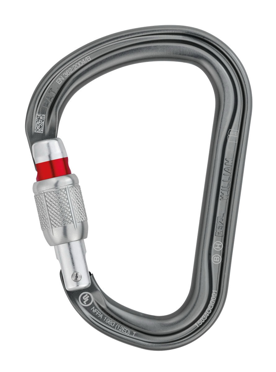Petzl William Large pear shaped locking carabiner