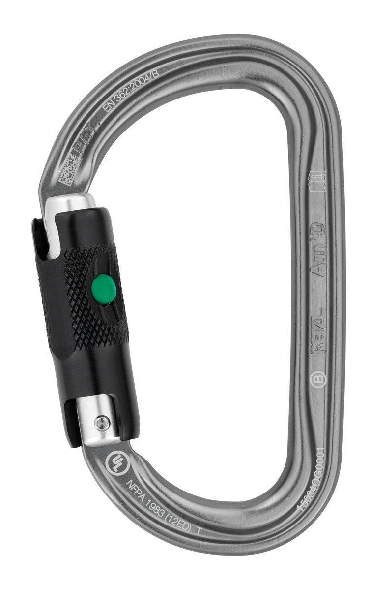 PETZL Am’D D-shaped locking carabiner