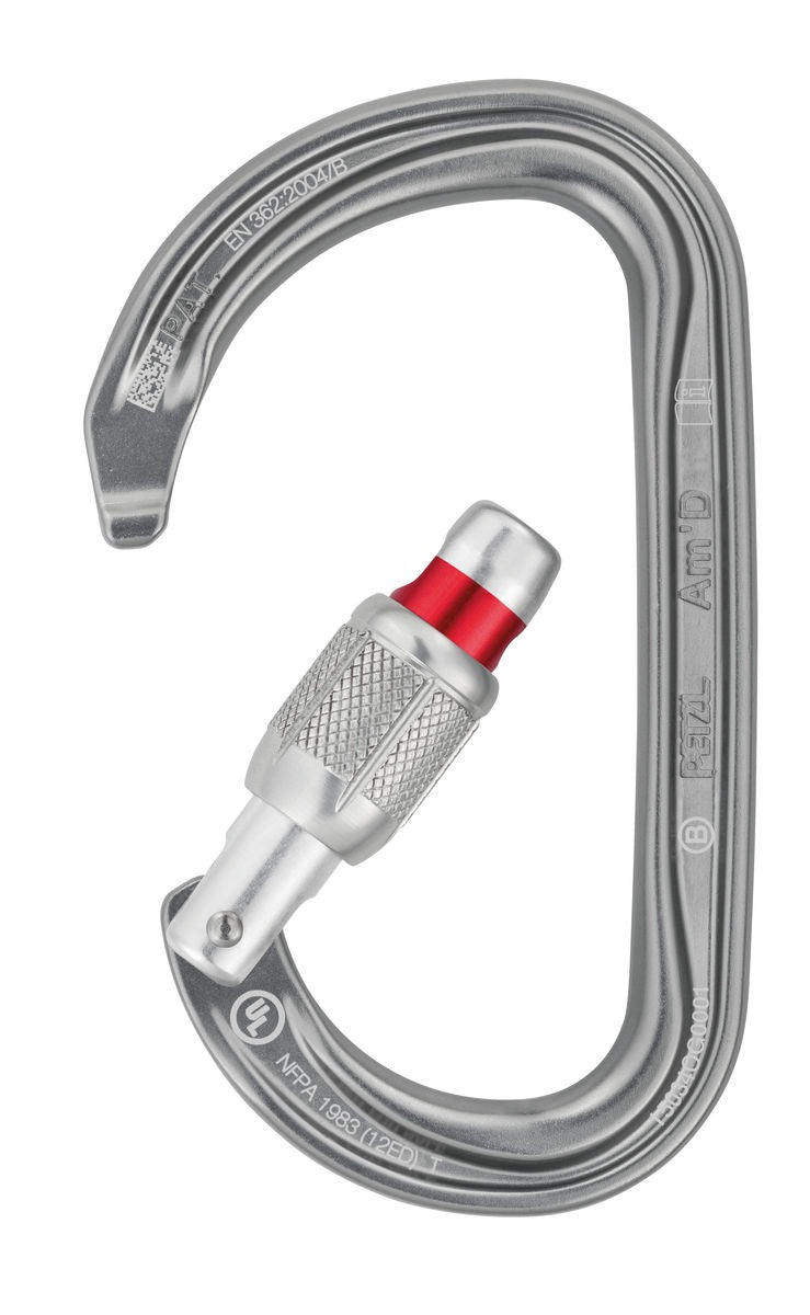 PETZL Am’D D-shaped locking carabiner